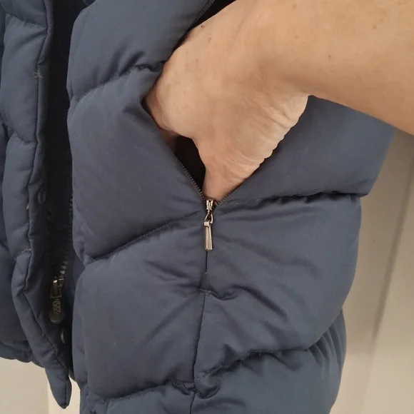 Patagonia Blue Downtown Loft Down Puffer Jacket Medium Fitted Warm Women - Picture 8 of 10